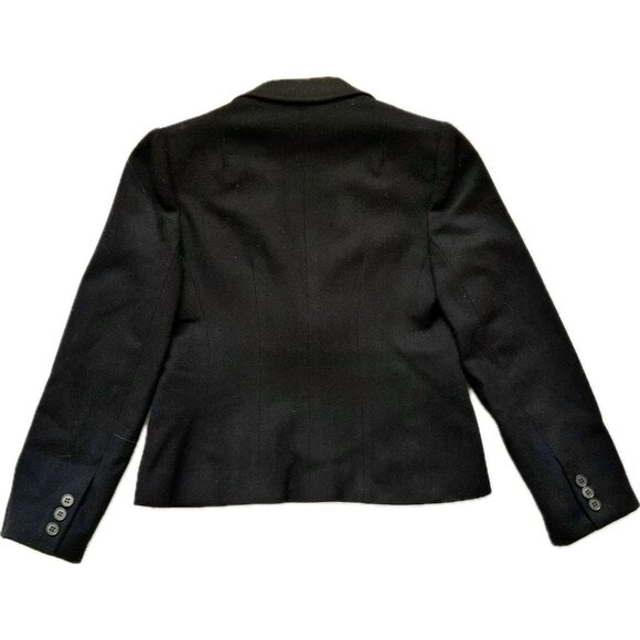 Vintage Evan Picone Womens Wool Blend Blazer Black Sz 6 Union Made USA Career - Picture 10 of 13